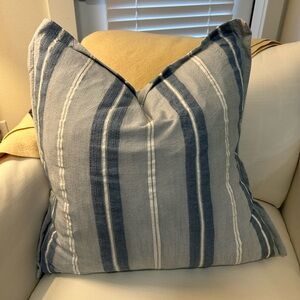 Blue striped pillow